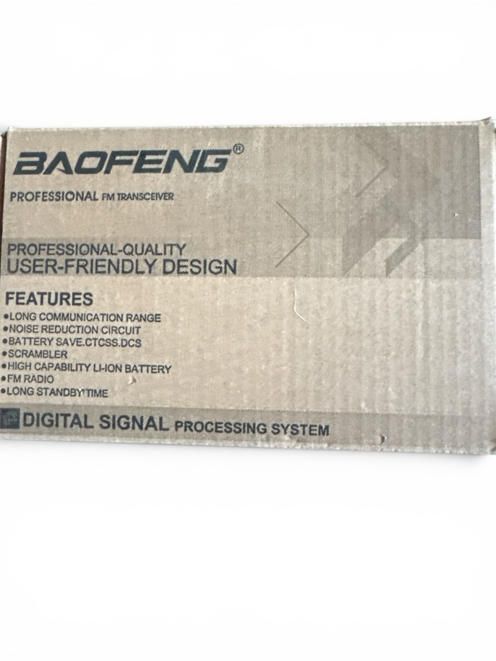 Baofeng Professional UV-5R 128 Chan Transceiver, W/ Flashlight.